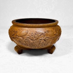 Vintage F.T.D.A USA Syroco Footed Bowl